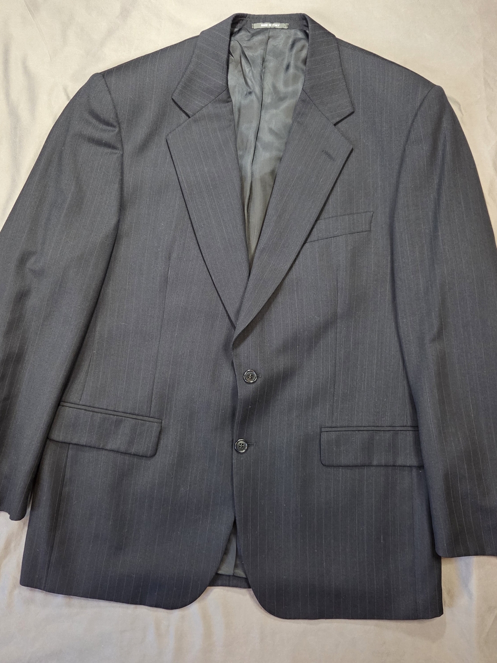ISSIMO Made in Italy Men's Lessona Super 100's Wool Pinstripe Blazer
